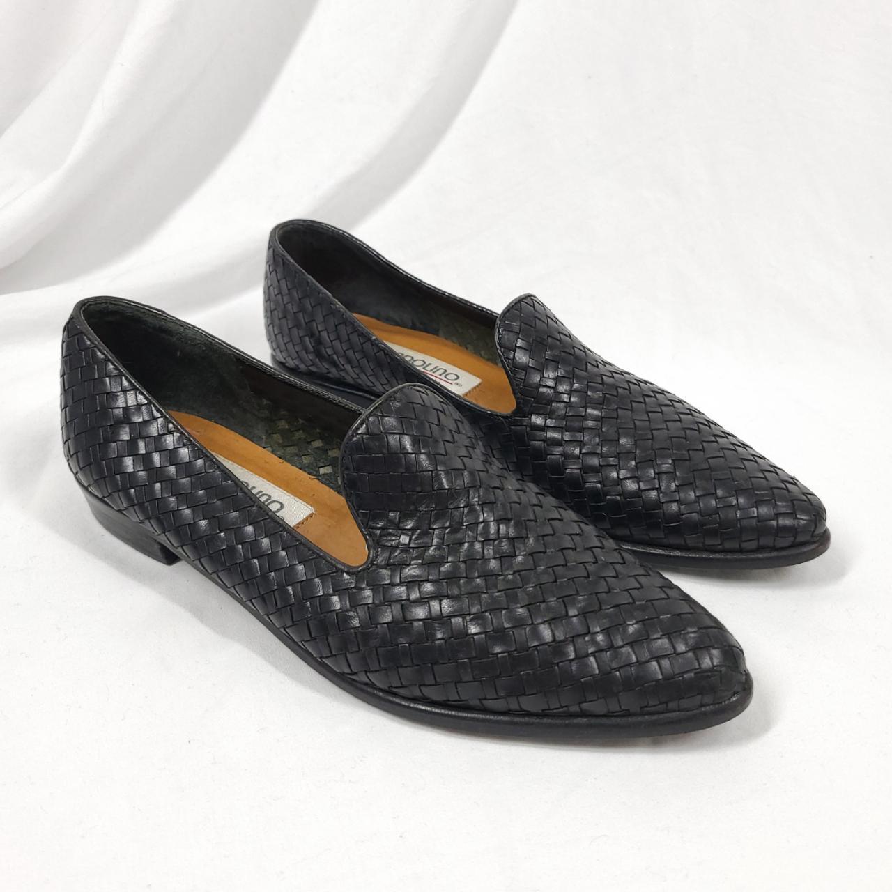 Vintage Leather Basket Weave Loafers 🐈‍⬛ Cute,... - Depop