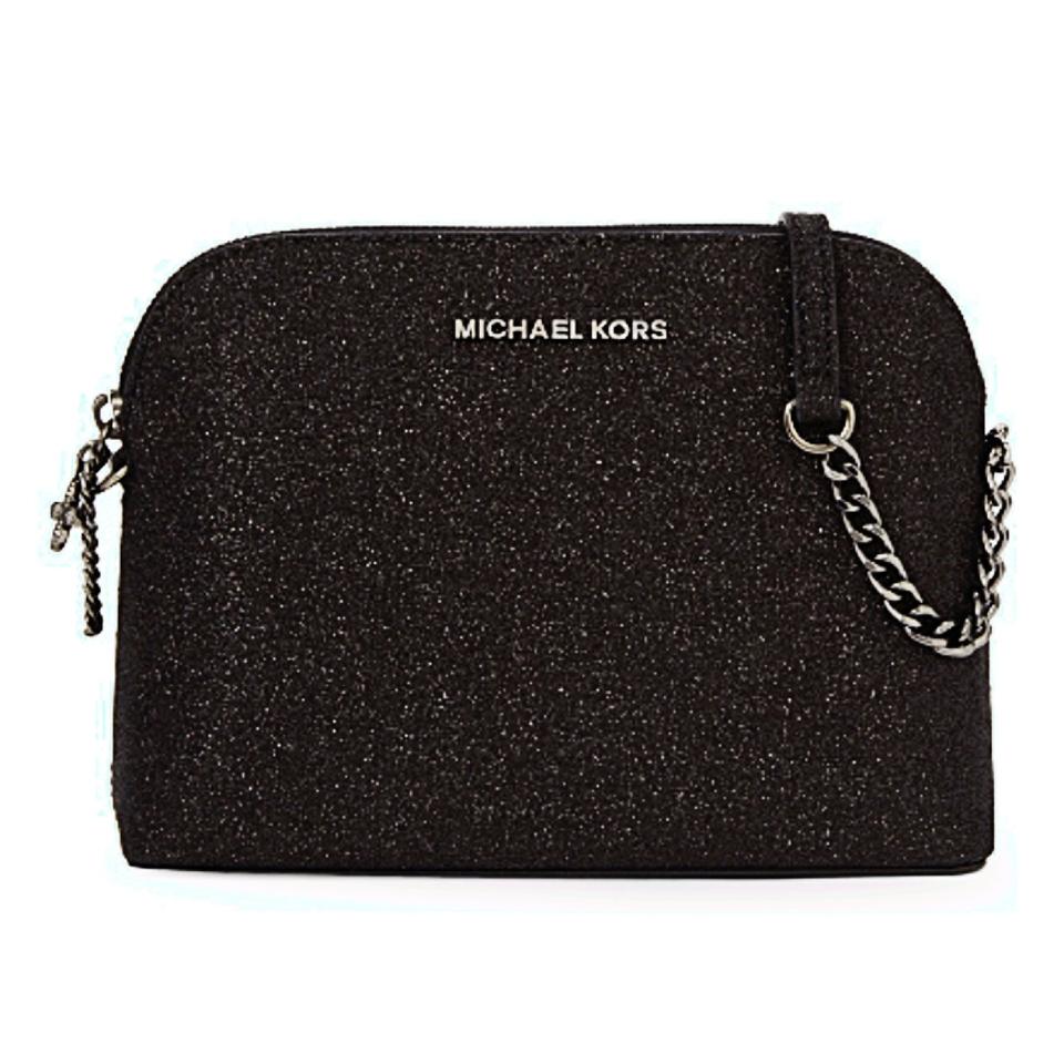 MICHAEL Michael Kors Alex Glitter Leather Cross-body Bag in Metallic