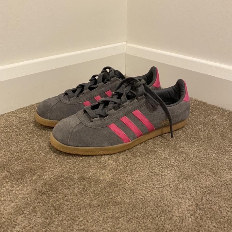 adidas trimm star grey and pink