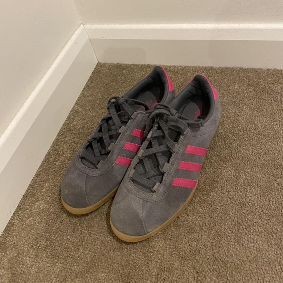 adidas trimm star grey and pink