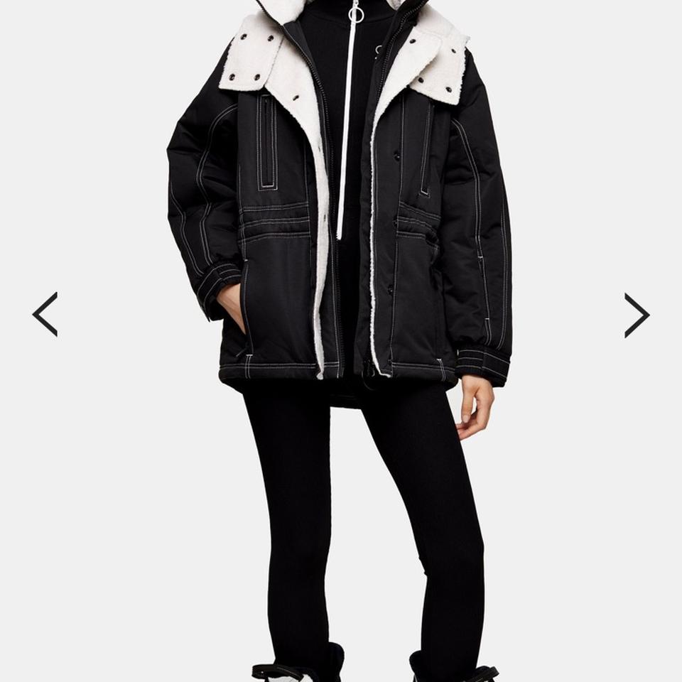 Black borg 2024 jacket topshop