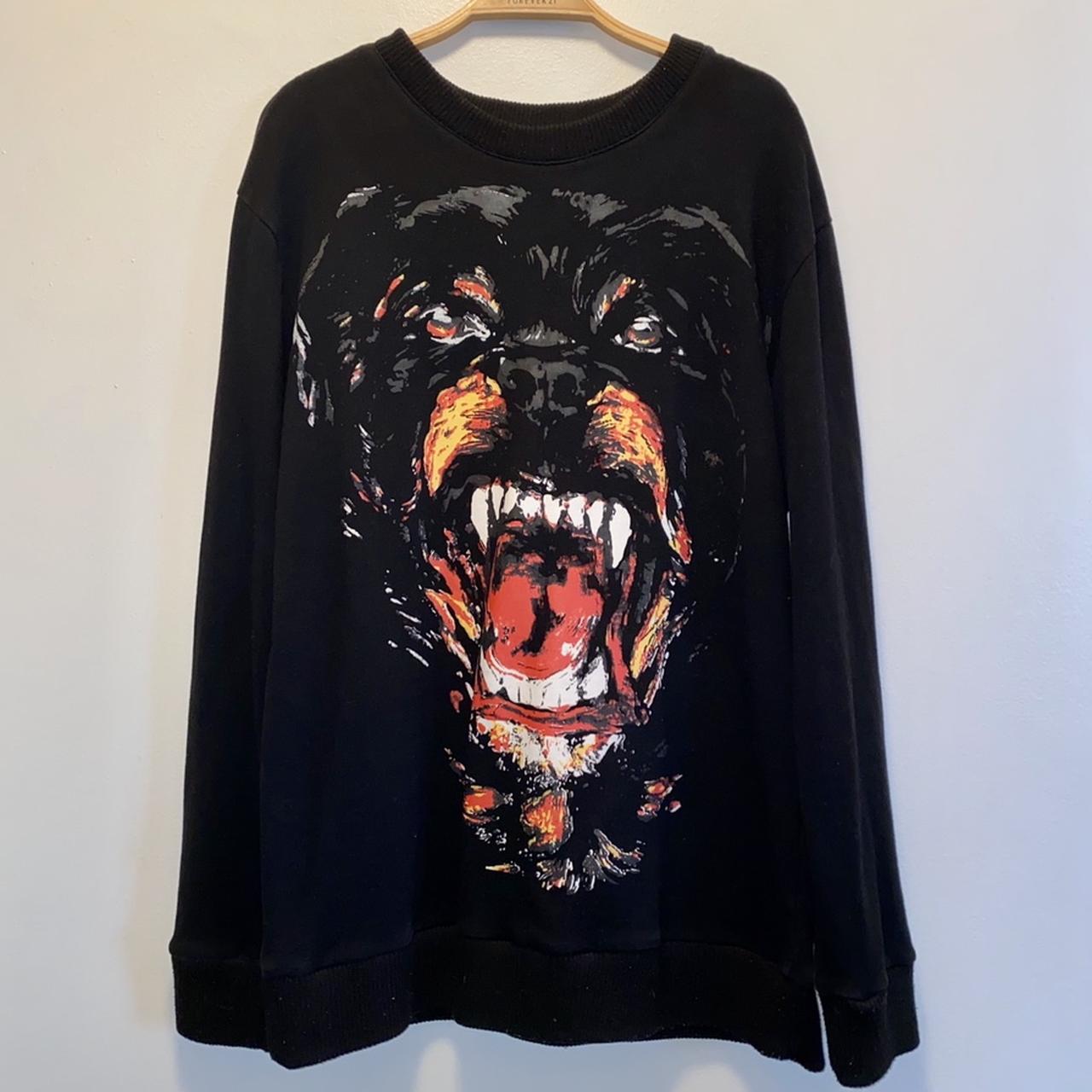 Rottweiler Print Sweatshirt , Measurements lying...