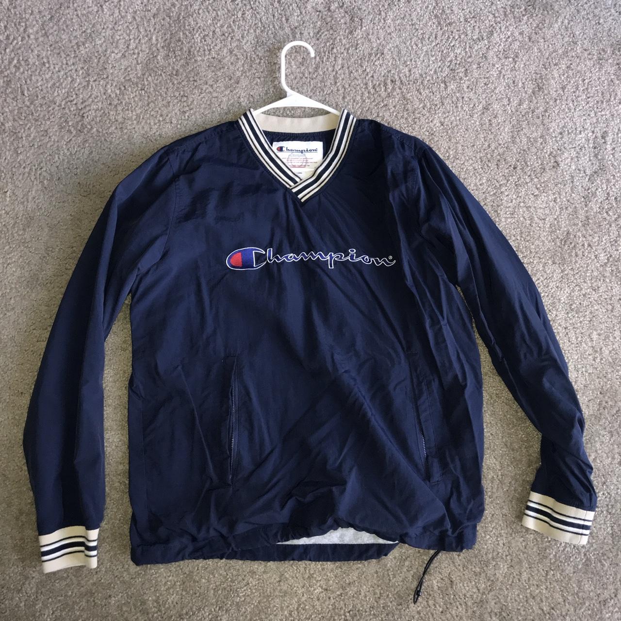 Supreme x Champion warm up pullover s/s Depop