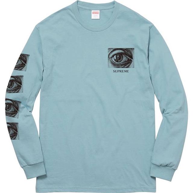 Supreme Mc Escher long sleeve t shirt Light blue - Depop