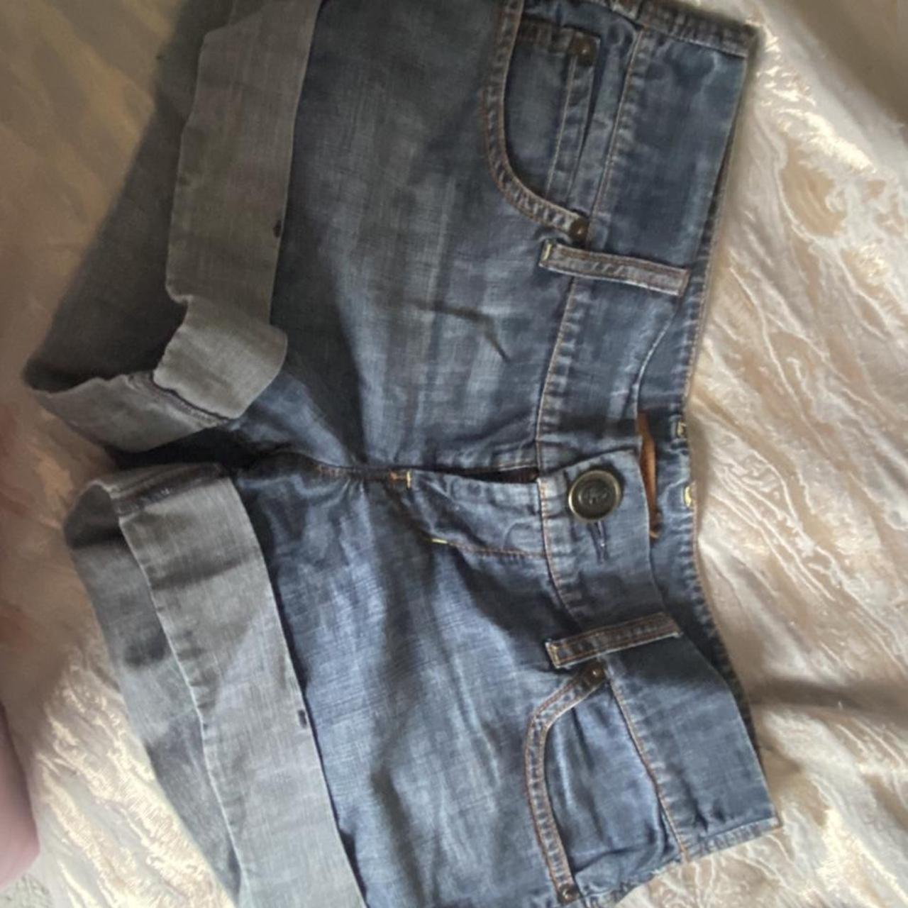 Low rise denim short shorts - Depop