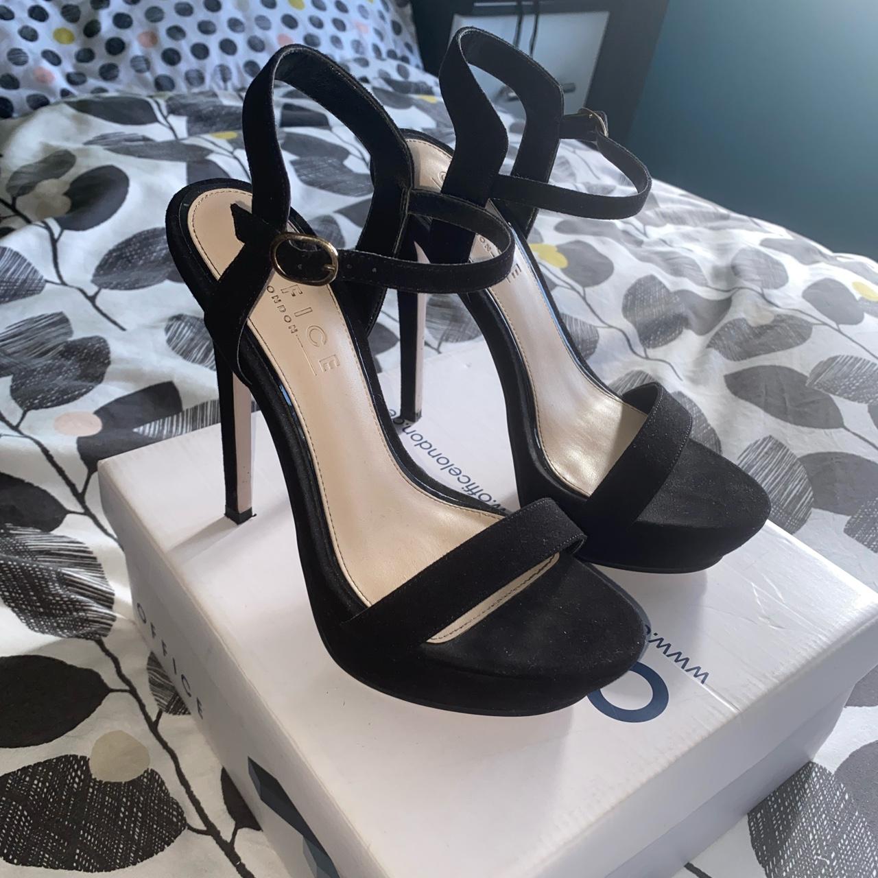 office black platform heels