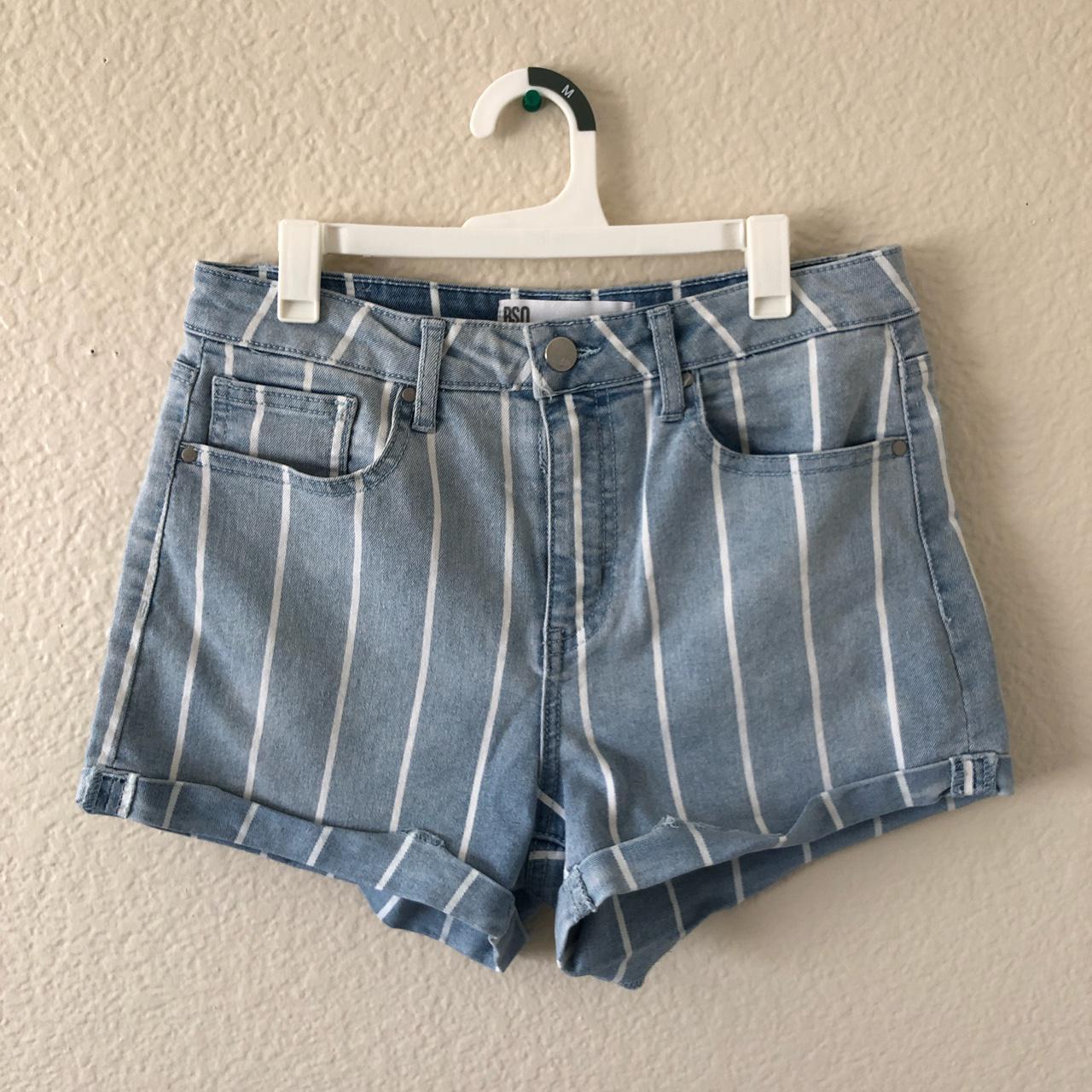 PacSun Women's Blue and White Shorts | Depop