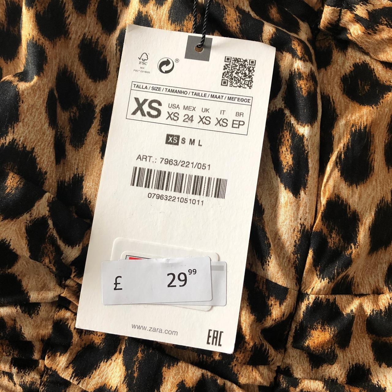 ZARA LEOPARD ANIMAL PRINT FROCK COAT SIZE XS