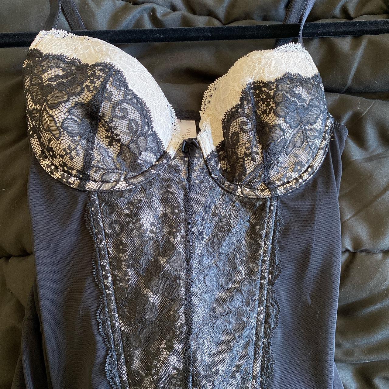 Vintage Victoria Secret Bustier Lace Corset Top Worn Depop