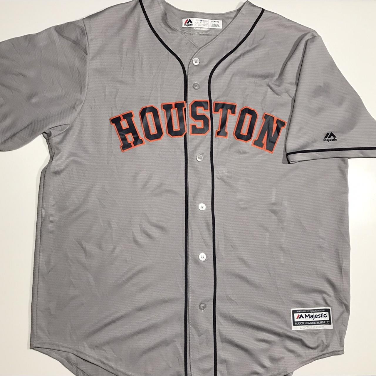 Men's Majestic Gray Houston Astros Official Cool Base Jersey