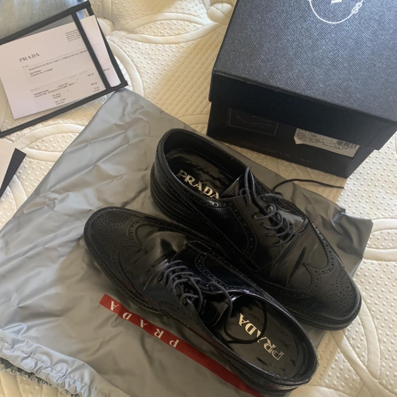 Prada cheap platform oxfords