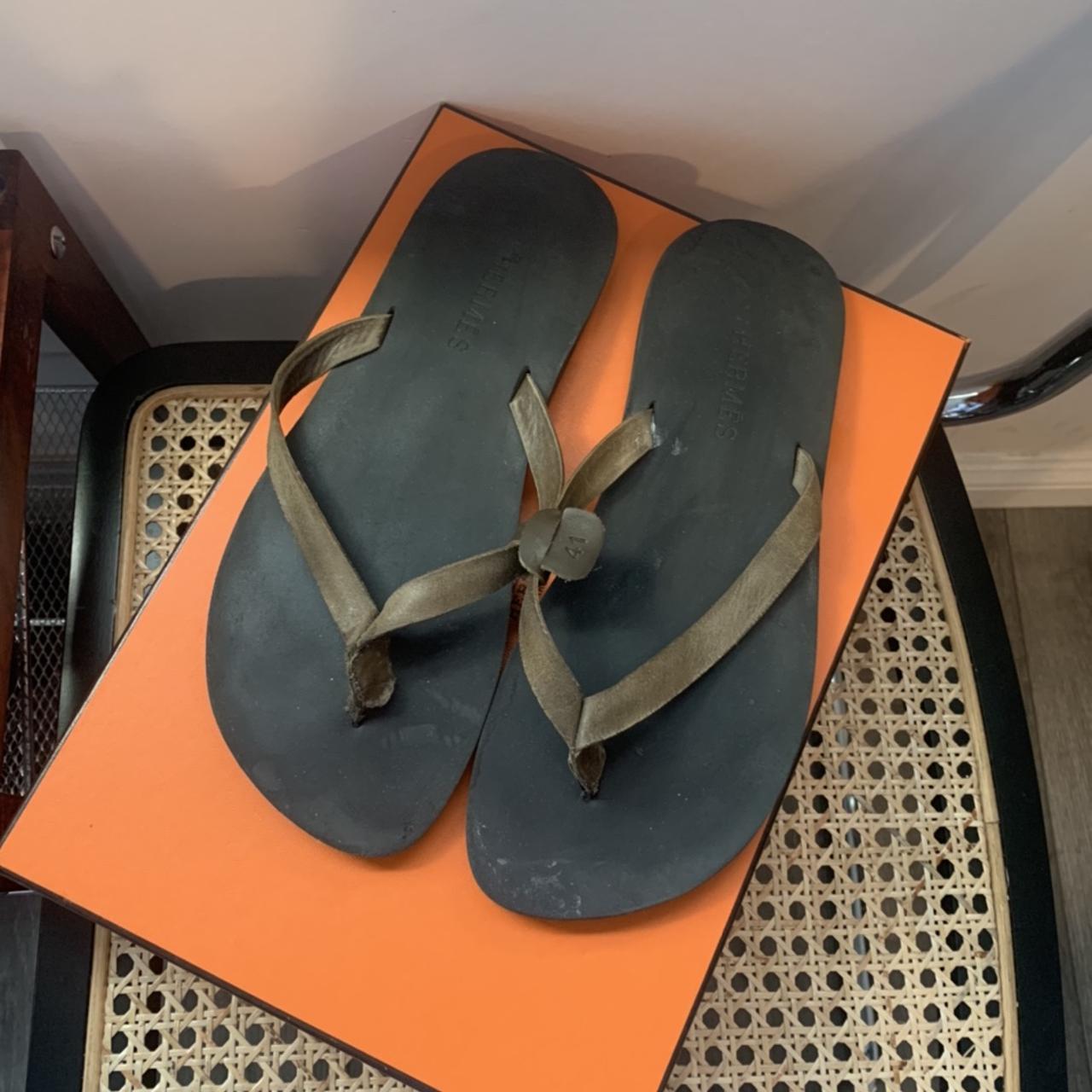 Hermes flip hot sale flops mens