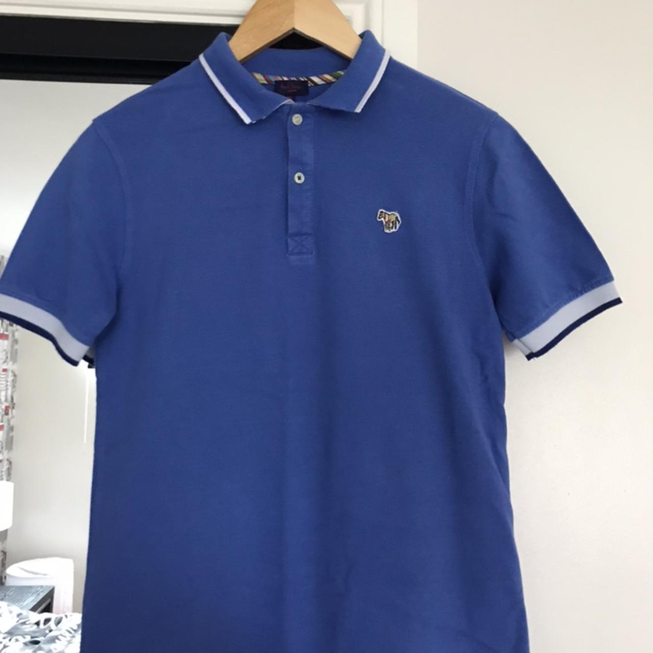 Paul Smith polo shirt, light blue. Age 14, fits like... - Depop