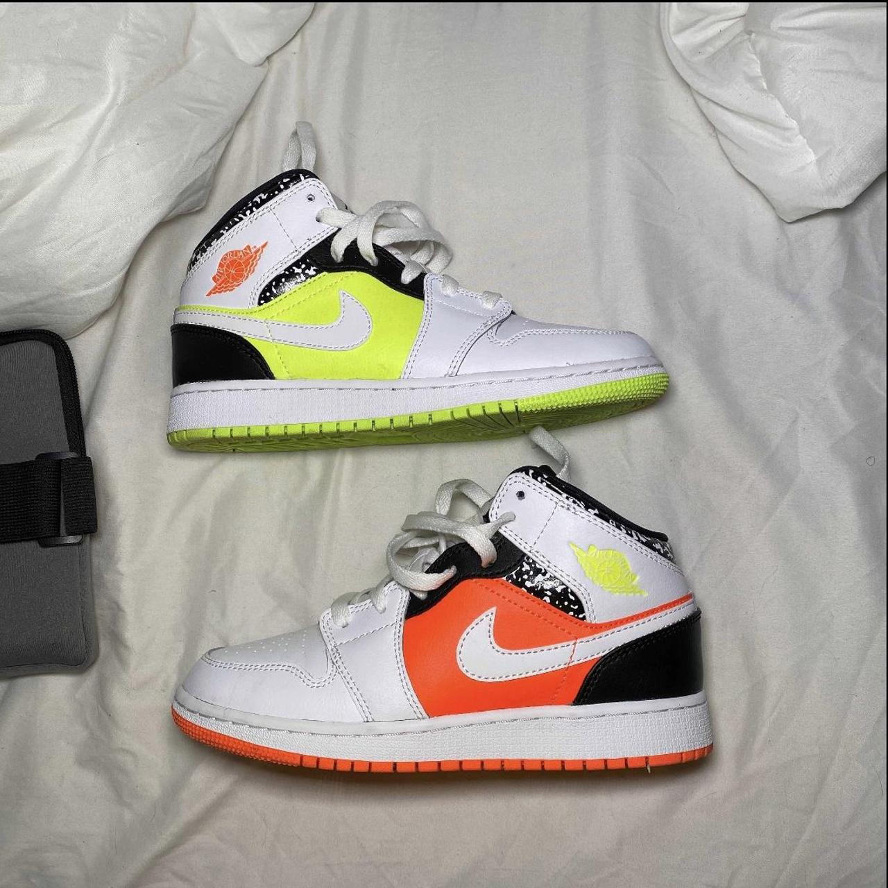 Name Air Jordan 1 Mid GS 'Notebook' sneakers Size... Depop