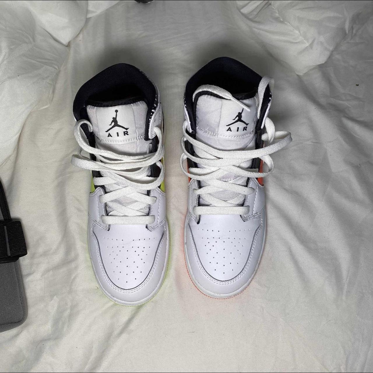 Name Air Jordan 1 Mid GS 'Notebook' sneakers Size... Depop