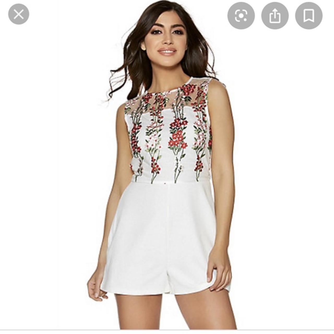 quiz white playsuit