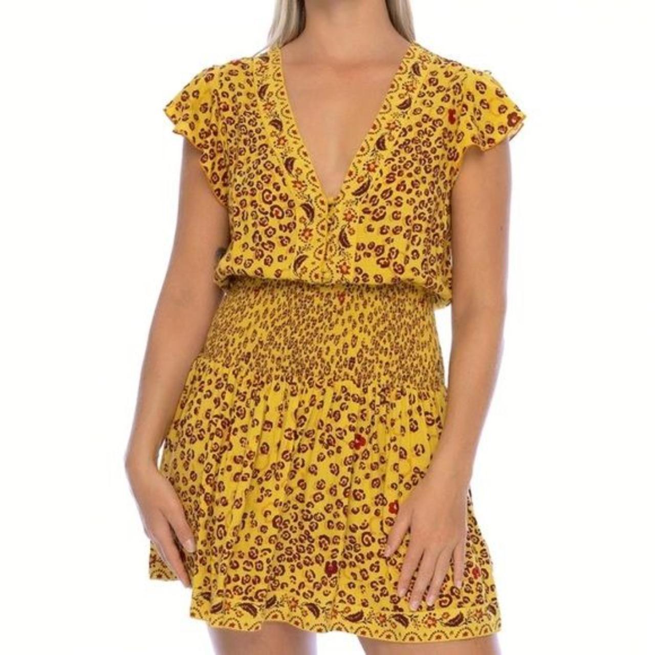Poupette St Barth Women's Yellow and Red Dress (3)