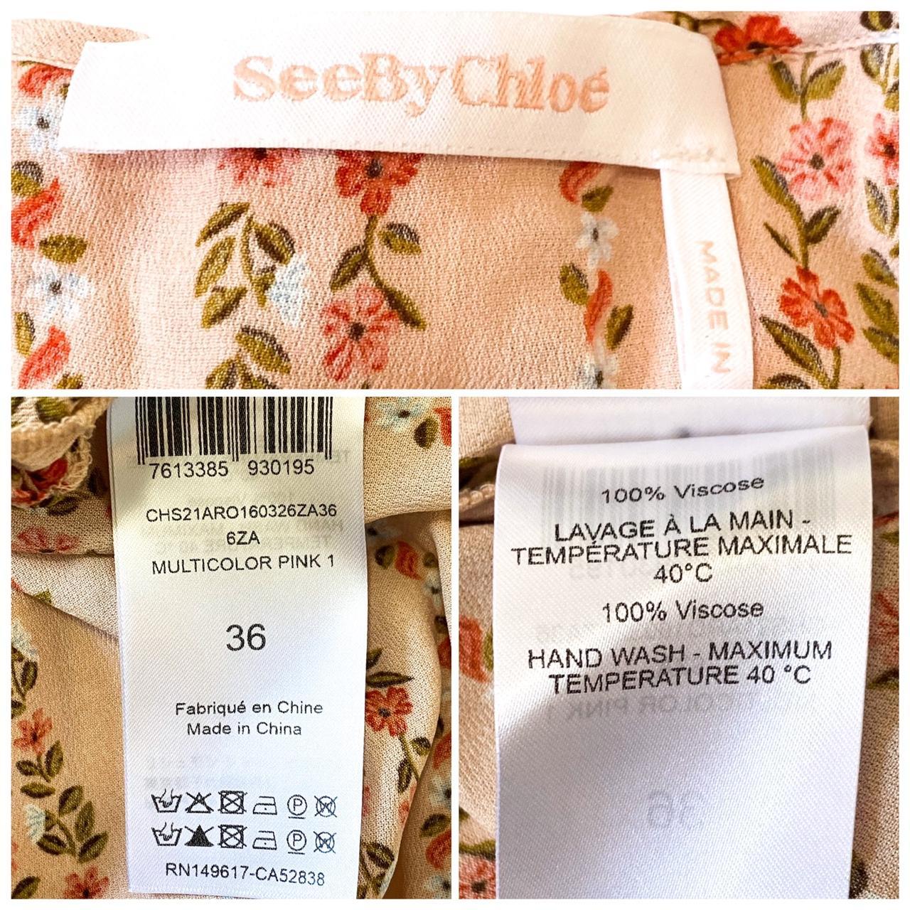 See by Chloé Women's Pink and Cream Dress (4)