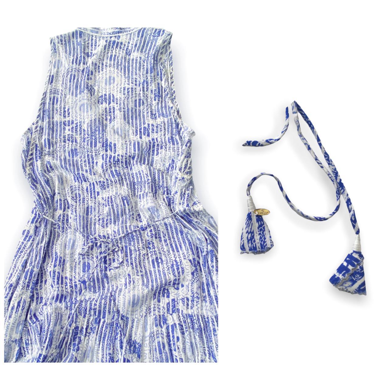 Poupette St Barth Women's Blue and White Dress (3)