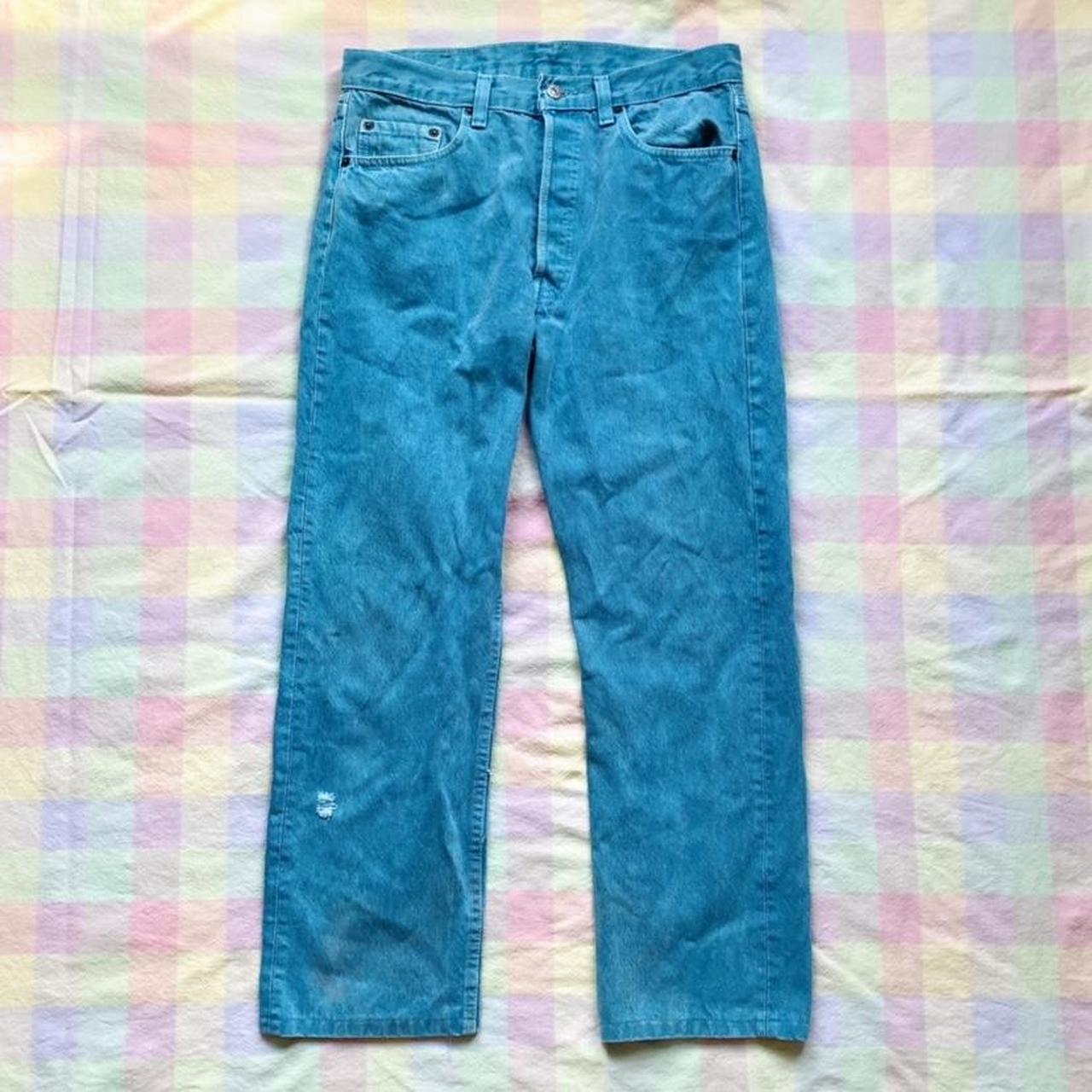 Levis store turquoise jeans