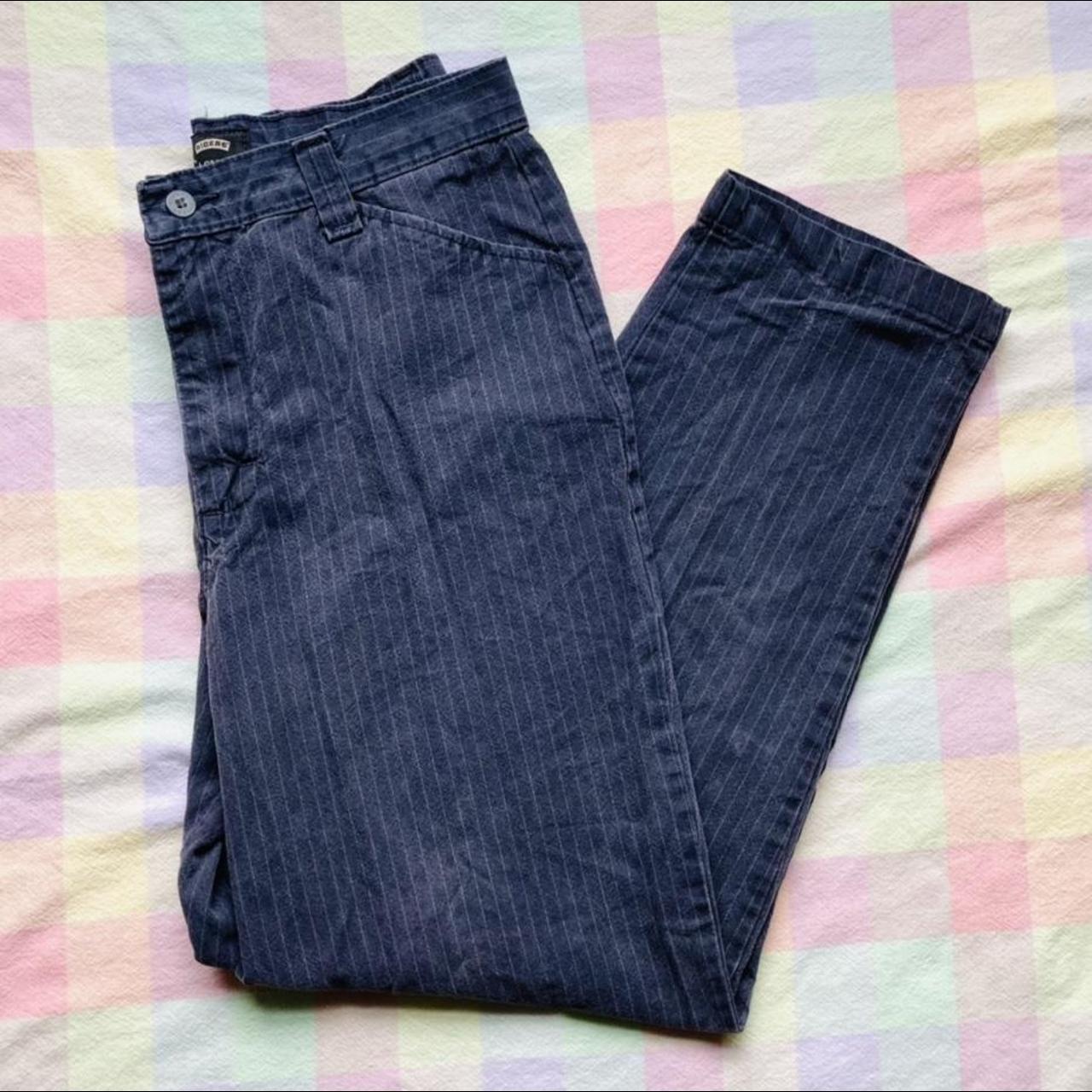 vintage black pinstripe jeans ️ ️ ️ ️ ️ 90s vintage... - Depop