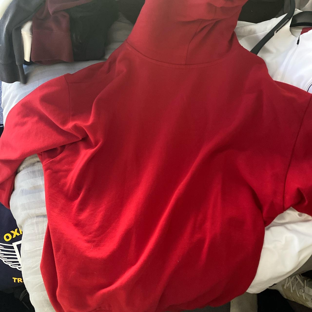 Red Helly Hansen hoodie, Size 2XL. Fits boxy, I wear... - Depop