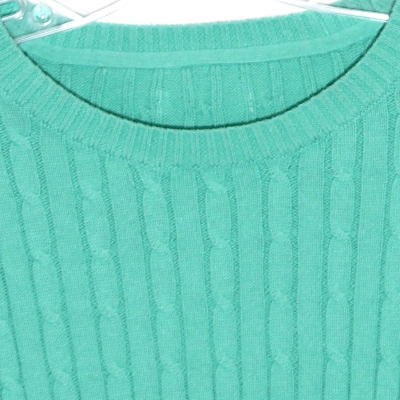 cable knit sweater SEAFOAM GREEN vintage sweater... - Depop