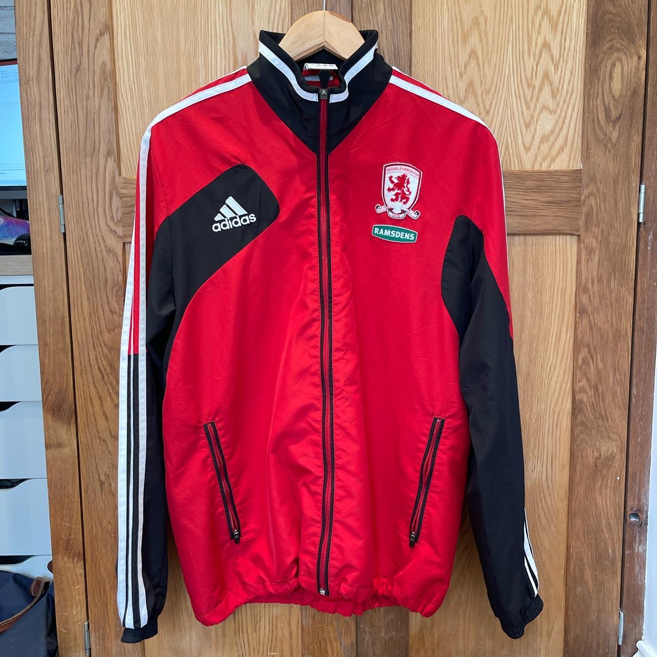 Adidas Middlesbrough zip training top. Size 40/42 - Depop