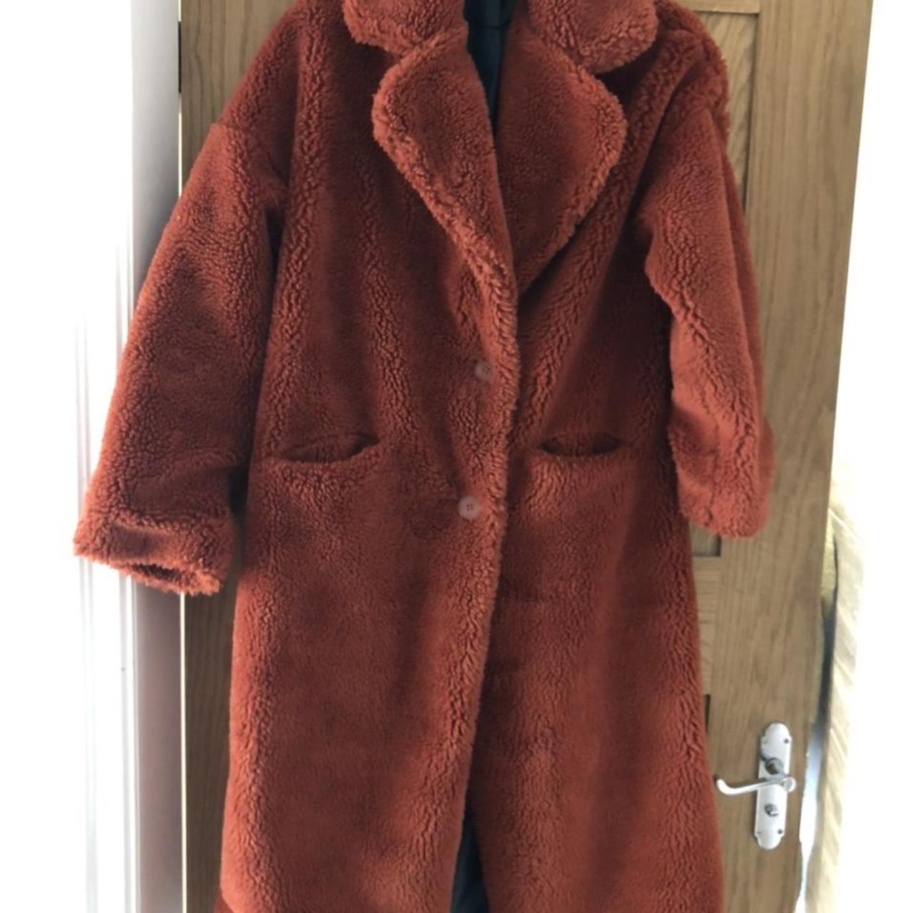 long teddy bear coat Fab condition Size... Depop