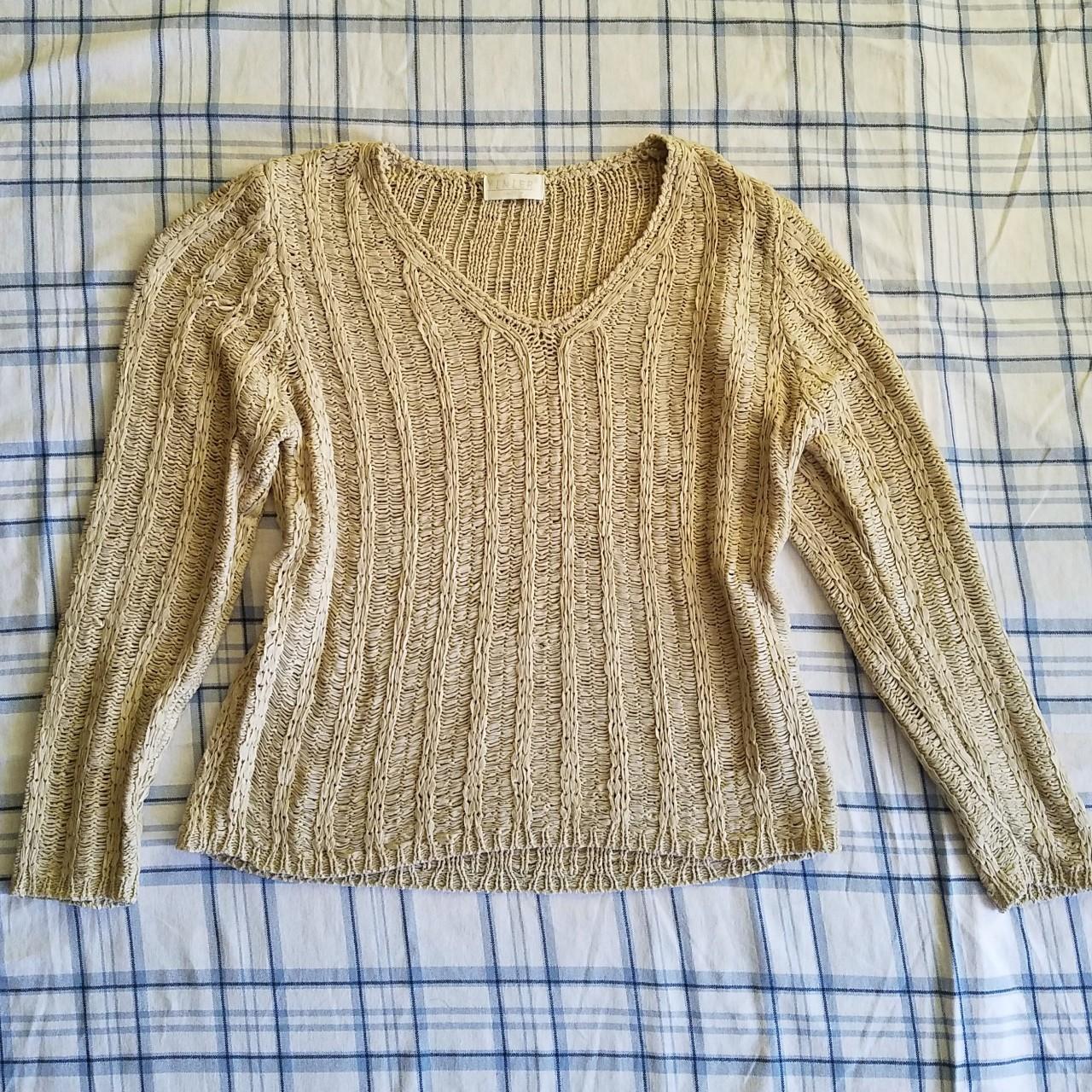 Ameri VINTAGE - 【Ameri VINTAGE】MEDI LOOSE NECK KNIT Women's American Flag Sweater Vintage Loose Long Sleeve