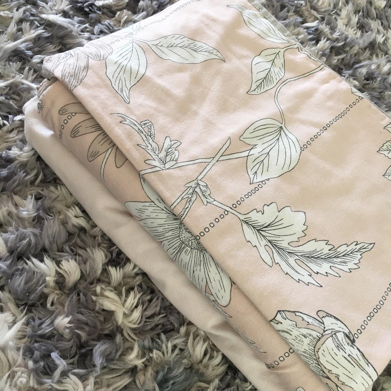 Primark peach floral print single duvet set with... Depop