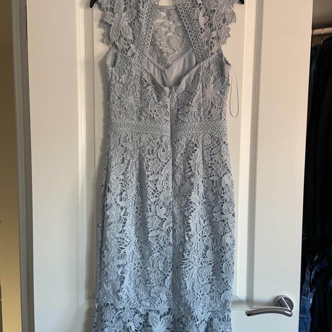 Lipsy grey lace outlet dress