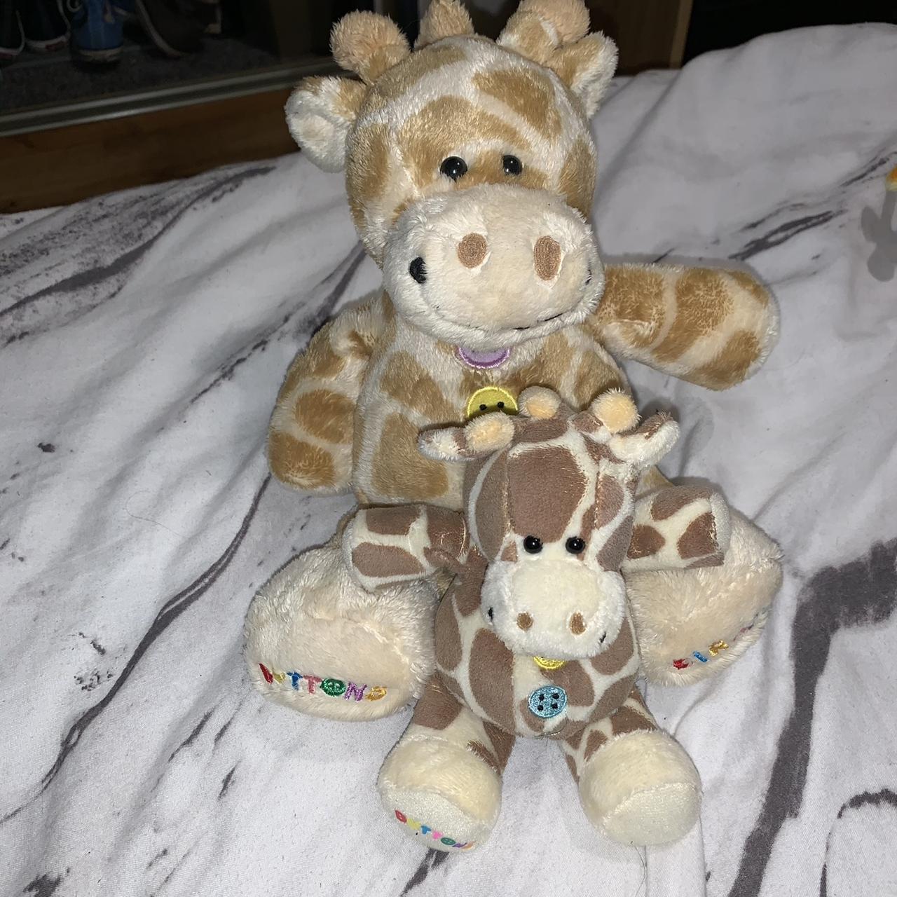 buttons giraffe soft toy