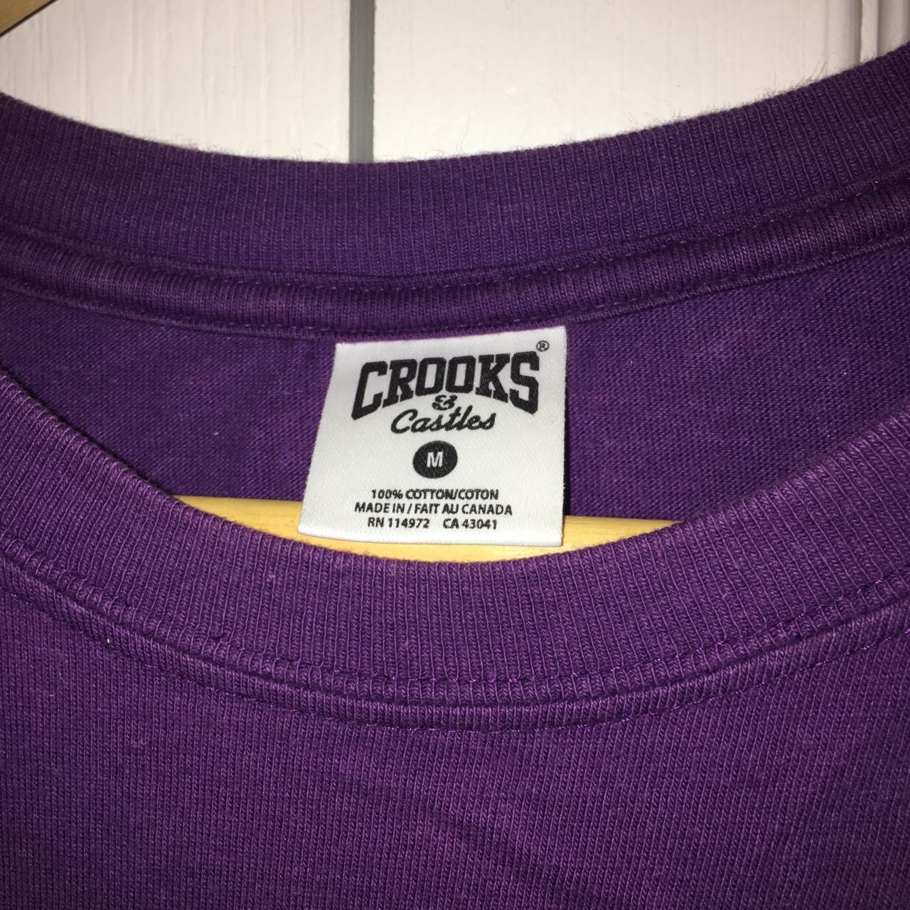 Crooks & Castles Men's Purple and Gold T-shirt (3)