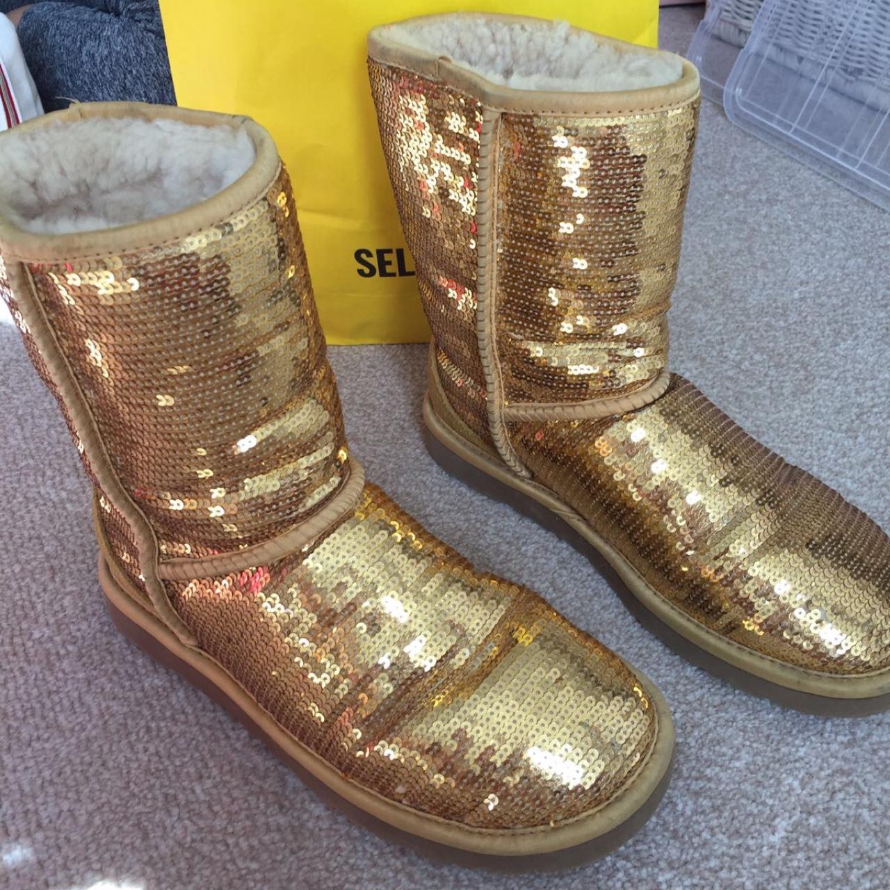 Gold glitter 2024 ugg boots