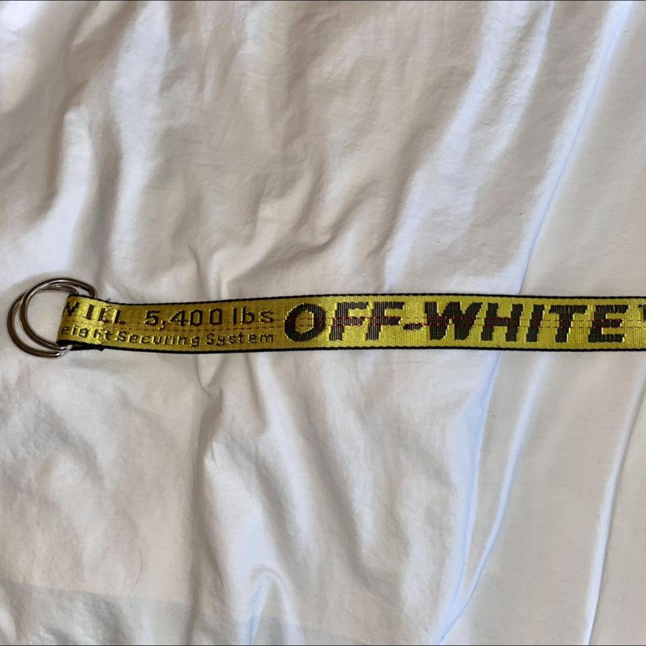 “off-white” belt (38 inches long) with silver... - Depop