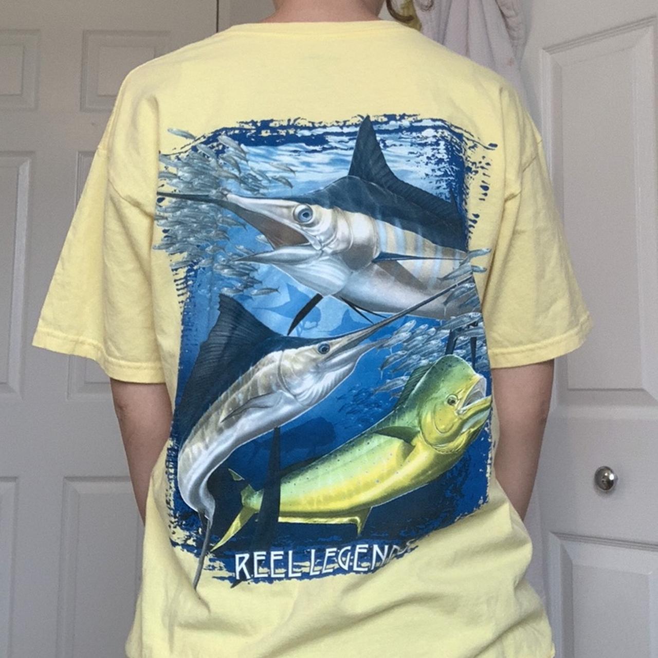 Reel Legends” Fish graphic t shirt. Fish graphic on - Depop