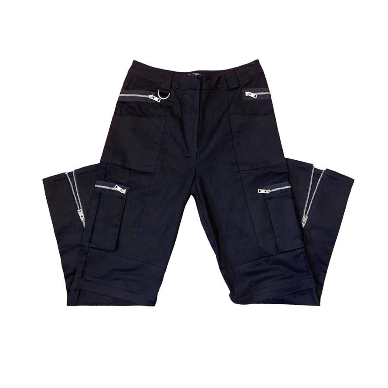 IAMGIA black ursa cargo pants. silver zipper... Depop