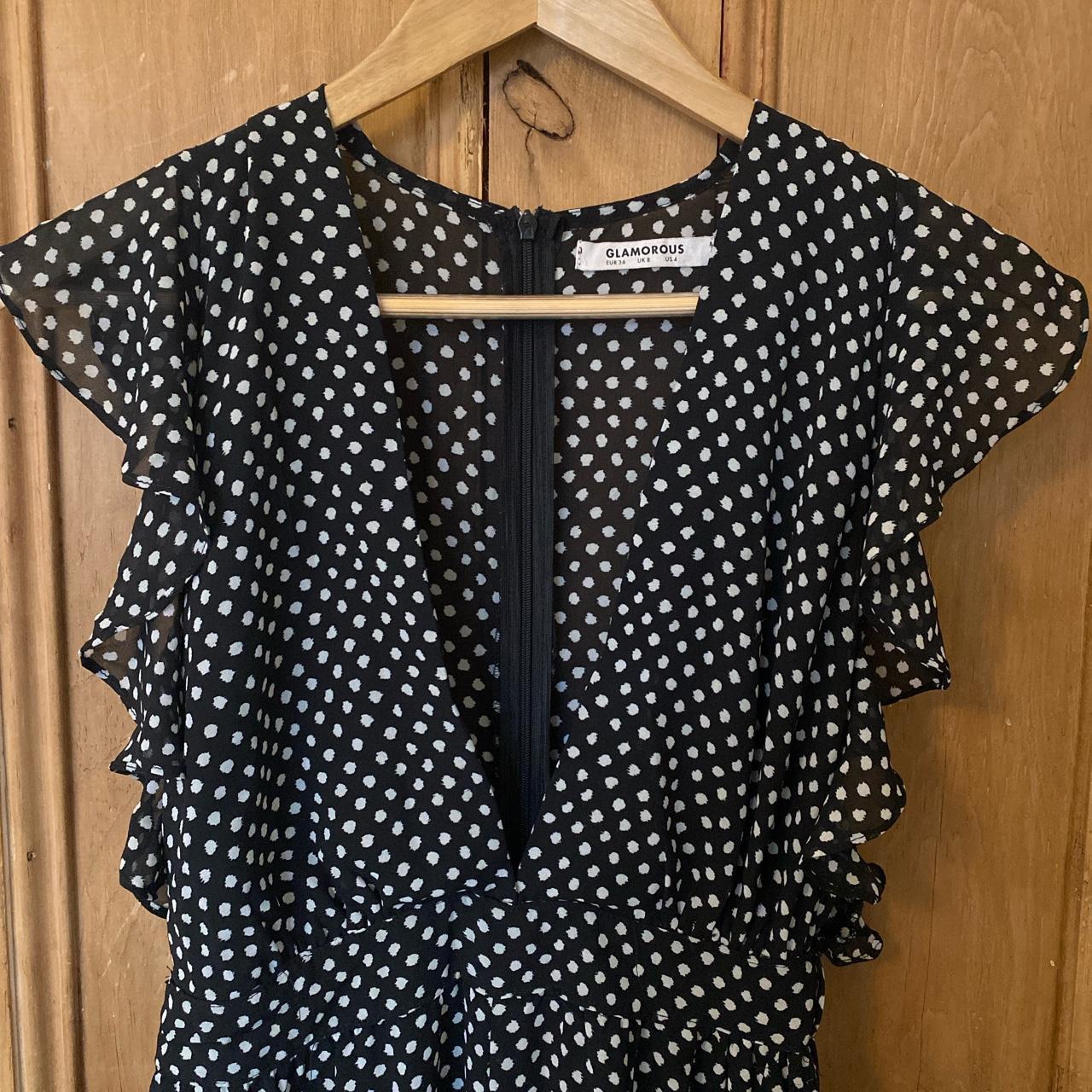 Beautiful black and white polka dot jumpsuit from... - Depop