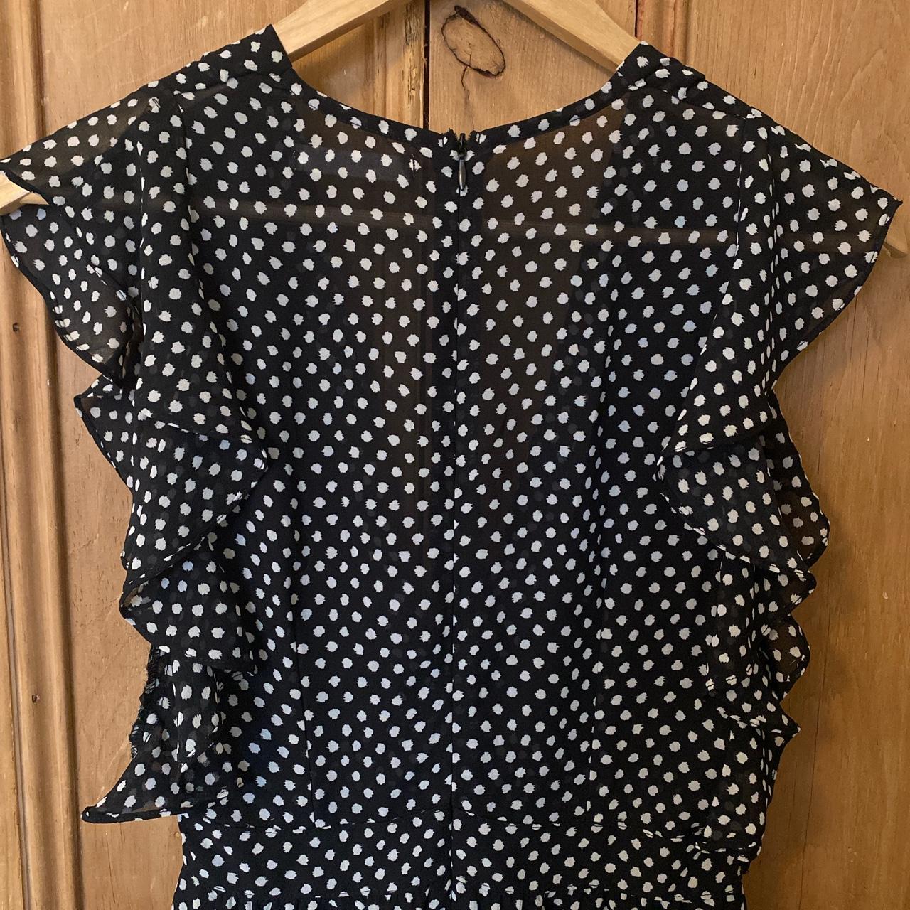 Beautiful black and white polka dot jumpsuit from... - Depop