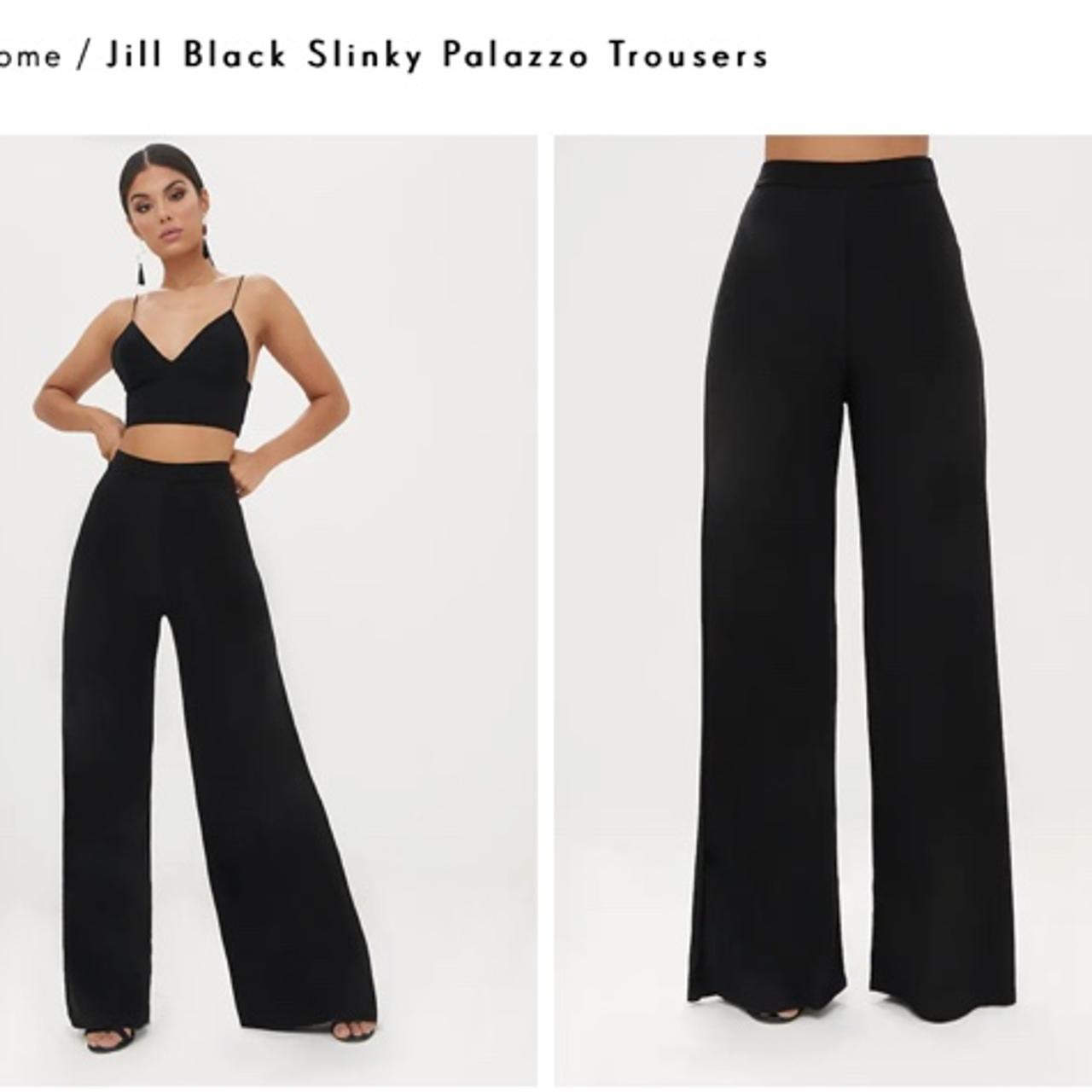 Jill Black Slinky Palazzo Pants, Knitwear