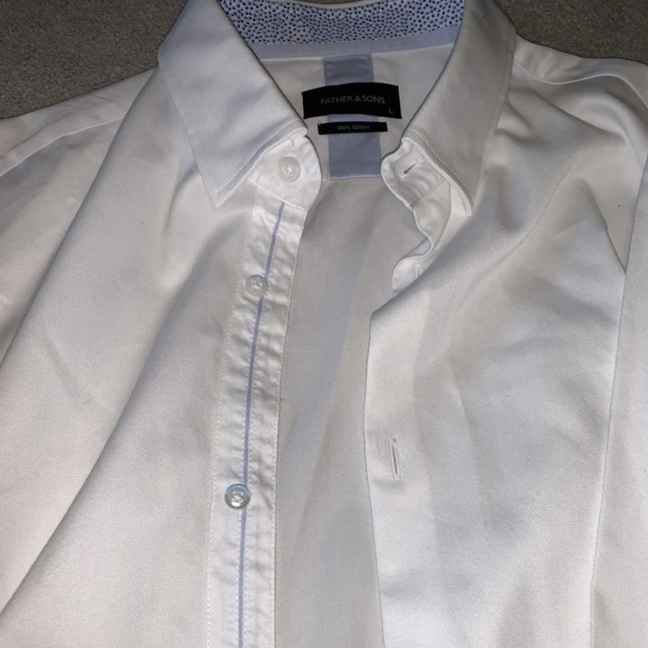 Bright white gorgeous shirt from Father & Sons. Size... - Depop