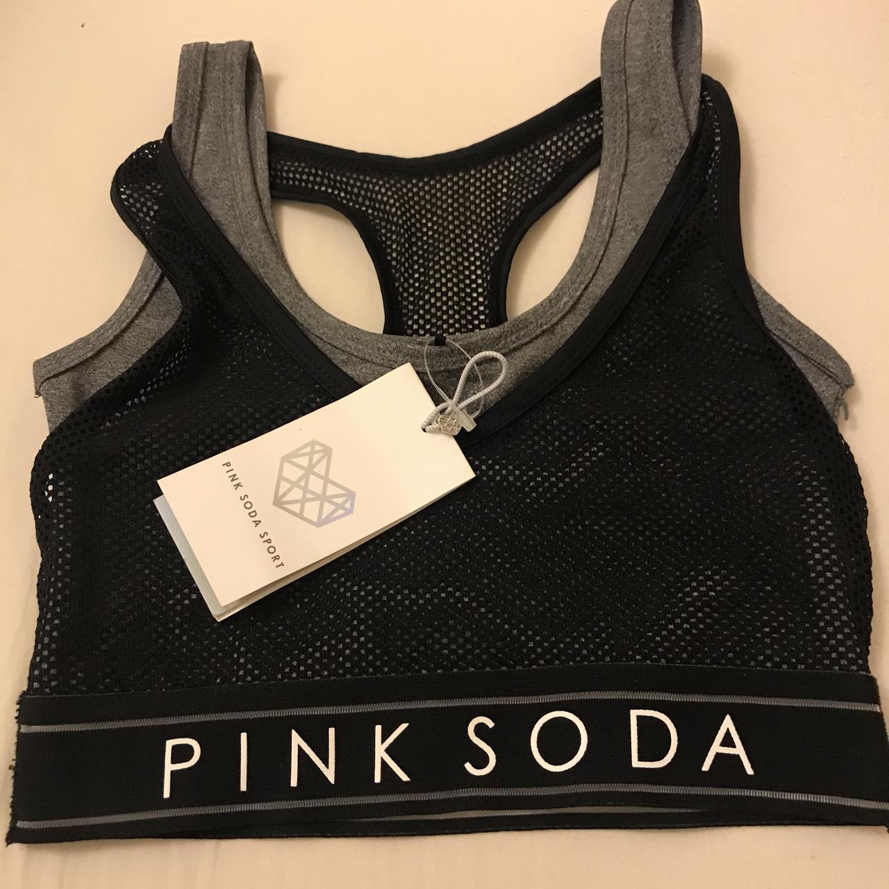Pink soda mesh layered sports bra. Brand new with