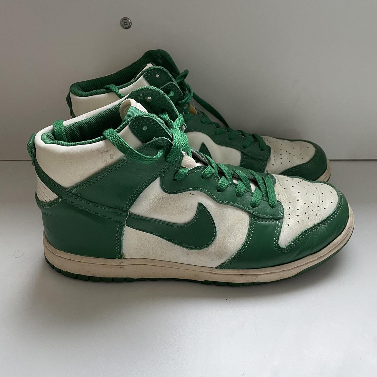 Nike Dunk High Celtic colour way Size 8.5 - Depop