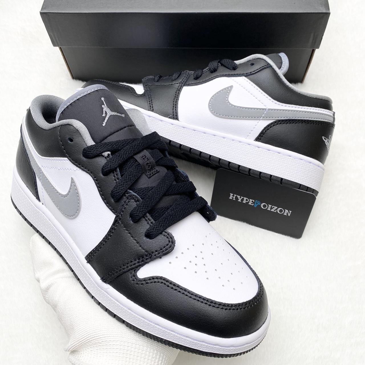 Nike Air Jordan 1 Low Black White Grey... - Depop