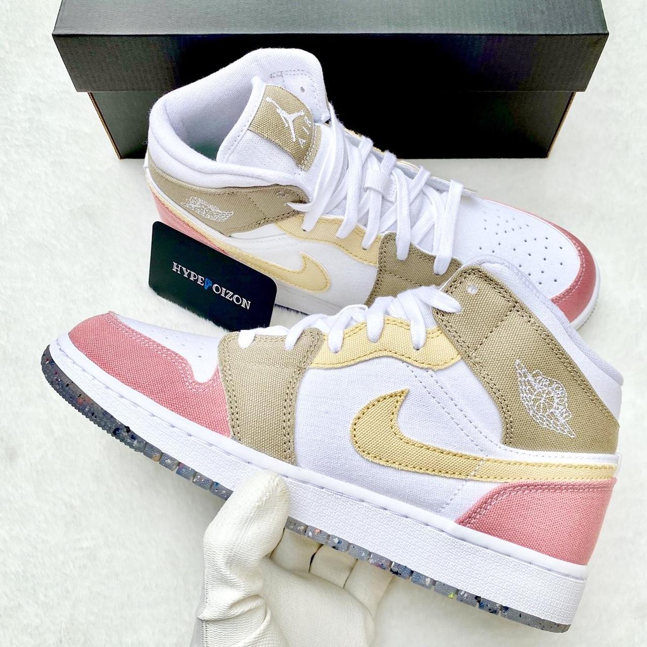 Nike Air Jordan 1 Mid SE Pastel Grind Vivid Green... Depop