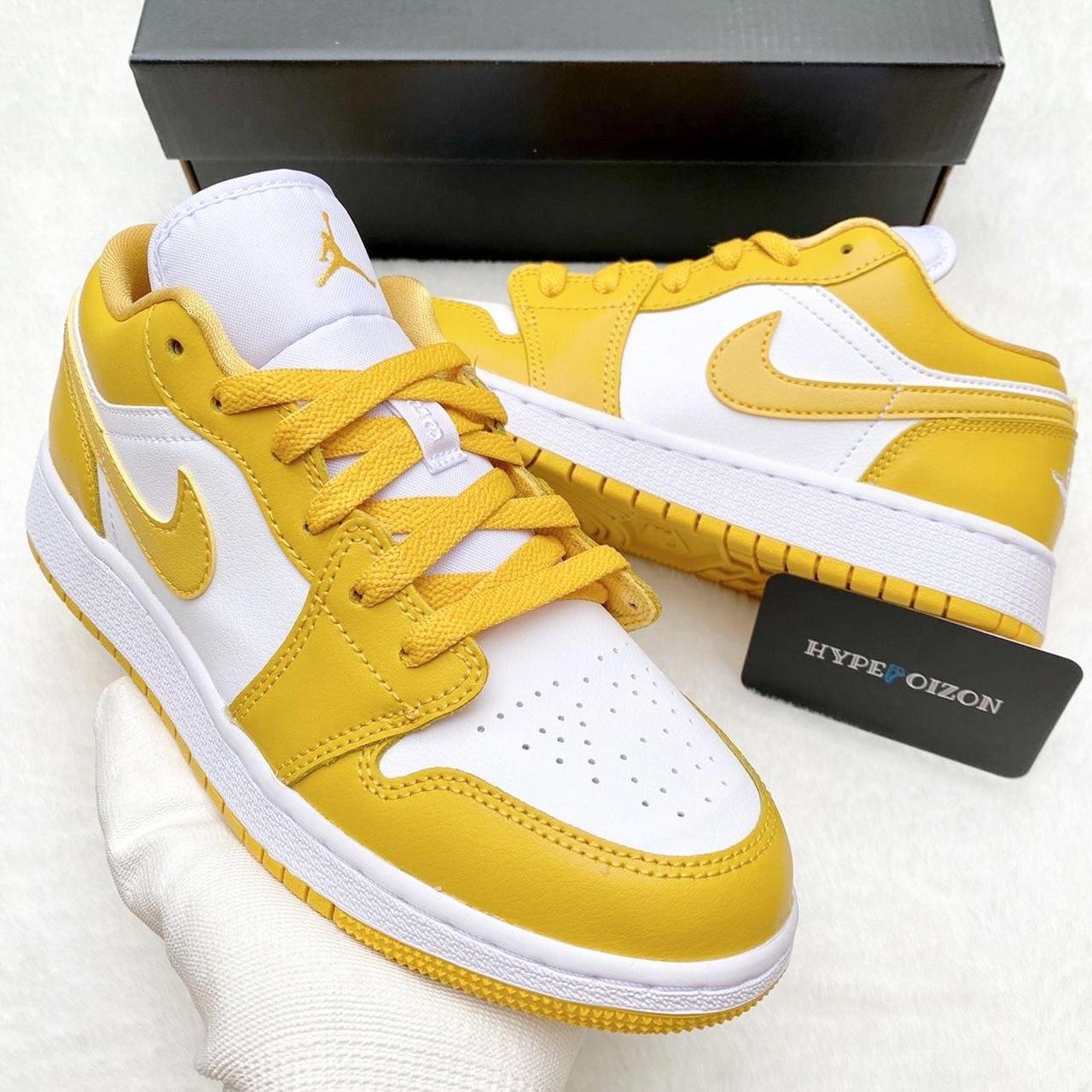 Nike Air Jordan 1 Low Mustard White Yellow... Depop