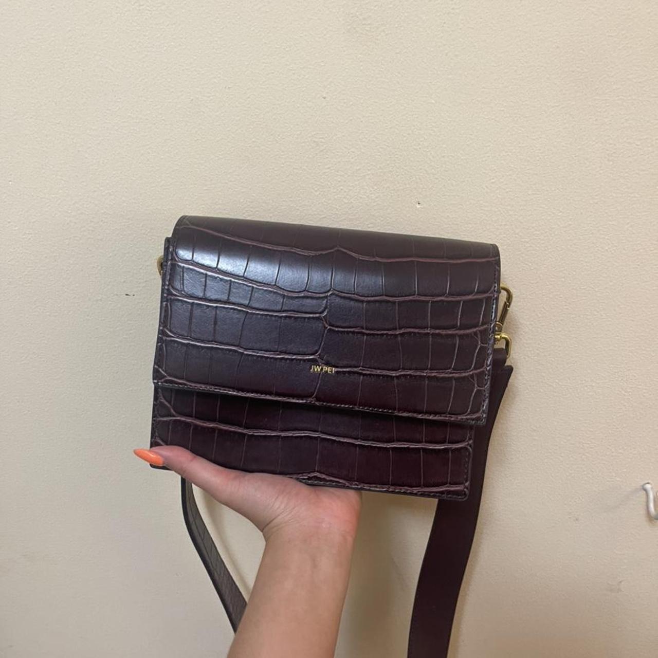 NWT JW PEI brown croc crossbody Lilian bag in brown - Depop