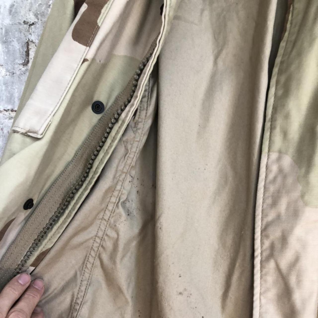 Vintage Desert Storm Military Jacket Tan and Brown.... - Depop