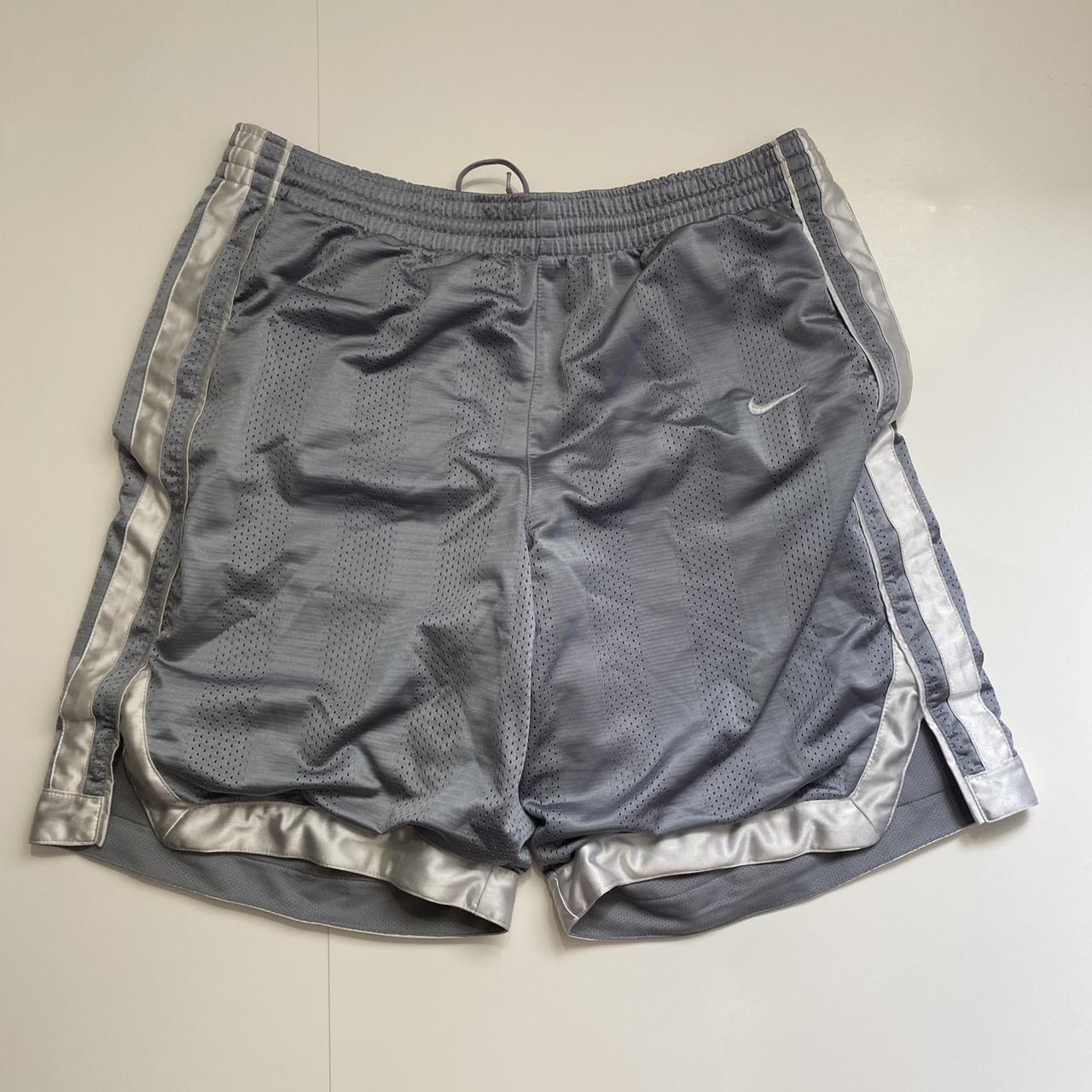 Vintage 2000s Silver Nike Basketball Shorts... Depop